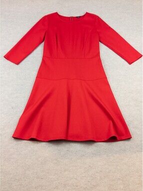 Ann Taylor Women's Red Fit and Flare Dress Size 4